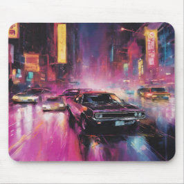 夜間通りレース鮮やか市 マウスパッド