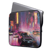 夜間通りレース鮮やか市 ラップトップスリーブ (正面左)