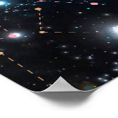 夜間銀河系宇宙PrintSeamlessパターンの繰り返し ポスター (角)