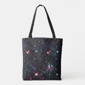 夜間銀河系宇宙PrintSeamlessパターンインリピート トートバッグ (裏面)