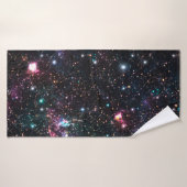 夜間銀河系宇宙PrintSeamlessパターンインリピート バスタオル (バスタオル)