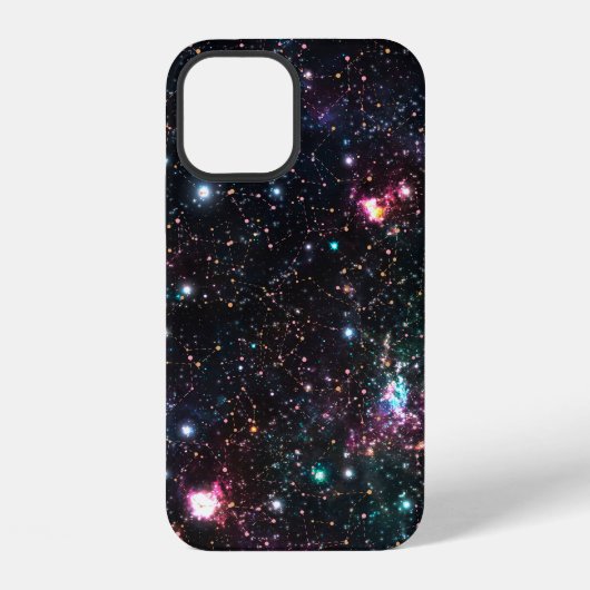 夜間銀河系宇宙PrintSeamlessパターンインリピート iPhoneケース (裏面)