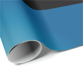 夜間飛行機着陸シルエット ラッピングペーパー (ロールコーナー)