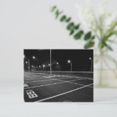 夜間駐車場宇宙のはがき ポストカード (スタンド正面)