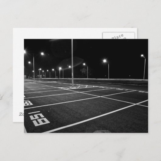 夜間駐車場宇宙のはがき ポストカード (正面/裏面)