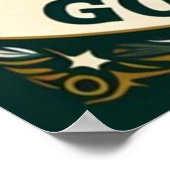 夜間魚釣りとキャンプファイア ポスター (角)