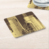 夜間III スクエアペーパーコースター (アングル)