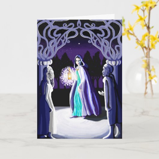 夜離れに カード (黄色い花)