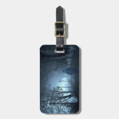 夜霧の中の公園の見知らぬ人 ラゲッジタグ (正面縦)