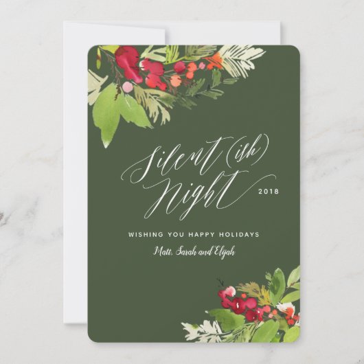 夜静かのクリスマスカード シーズンカード (正面)