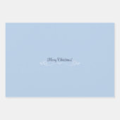 夜静かの手絵を描水の色の冬の森 ラッピングペーパーシート (正面3)