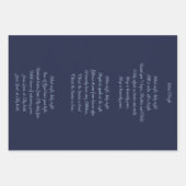 夜静かの手絵を描水の色の冬の森 ラッピングペーパーシート (正面2)