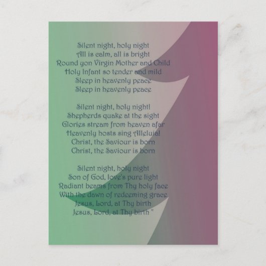 夜静かの木 ポストカード (正面)