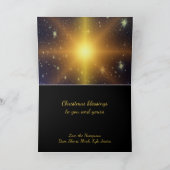 夜静かの聖夜のクリパーソナライズされたスマス シーズンカード (内部)