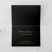 夜静かの聖夜のクリパーソナライズされたスマス シーズンカード (内部)