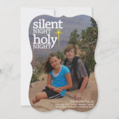 夜静かの聖夜写真クリスマス シーズンカード (正面)