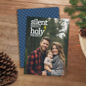 夜静かの聖夜写真クリスマス シーズンカード