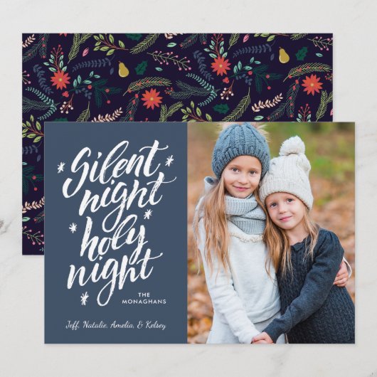 夜静かの聖夜 |青 |写真 シーズンカード (正面/裏面)