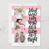 夜静か三連休クリスマス |ピンク 招待状 (正面)