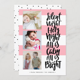 夜静か三連休クリスマス |ピンク 招待状