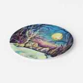 夜静か冬の満月 ペーパープレート (アングル)