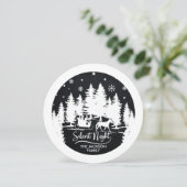 夜静か眠り松シルエット雪 (スタンド正面)