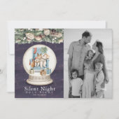 夜静か眠る動物の雪草の写真 シーズンカード (正面)