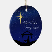 夜静か聖なる夜の出生 セラミックオーナメント (右)