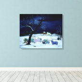 夜静か聖なる夜1995 キャンバスプリント (インサイチュ (ウッドフロア))