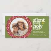 夜静か聖夜クリスチャン・クリスマス シーズンカード (正面)