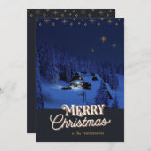 夜静か聖夜クリスマスフォトカード シーズンカード (正面/裏面)