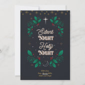 夜静か聖夜クリスマスフォトカード シーズンカード (裏面)