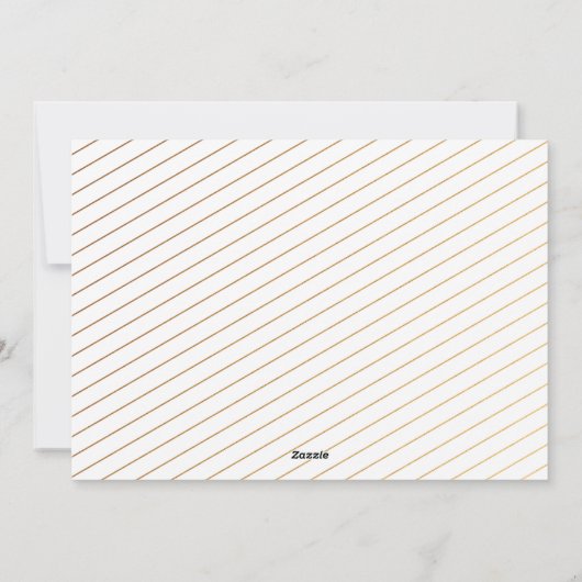 夜静か金フェイク箔クリスマスフォトホワイト シーズンカード (裏面)