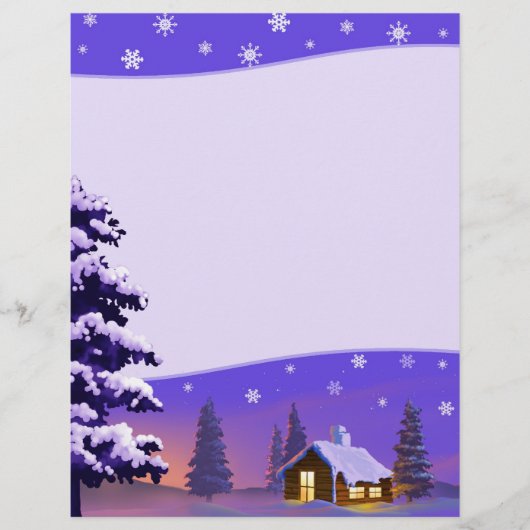 夜静か | Snowy Village Christmas Letterheads (正面)