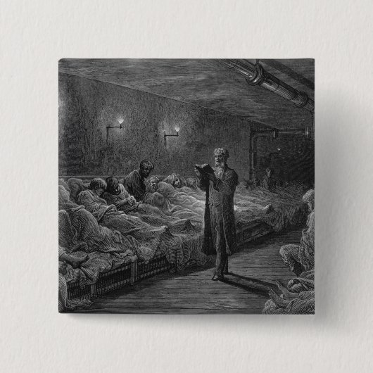 夜非難の聖なる書物、経典の読者 缶バッジ (正面)