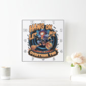 夜飛んでいるのかかし スクエア壁時計 (ホーム)