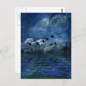 夜飛んでいるの鳥 ポストカード (正面/裏面)