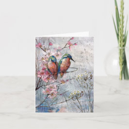 夜食を待っているカワセミ カード