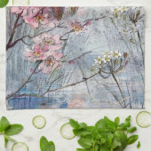 夜食を待っているカワセミ キッチンタオル (折り畳み)