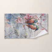 夜食を待っているカワセミ ハンドタオル (ハンドタオル)