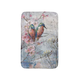 夜食を待っているカワセミ バスマット