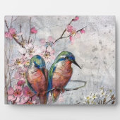 夜食を待っているカワセミ フォトプラーク (正面)