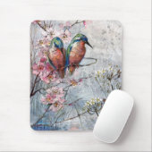 夜食を待っているカワセミ マウスパッド (マウス)