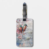 夜食を待っているカワセミ ラゲッジタグ (裏面縦)