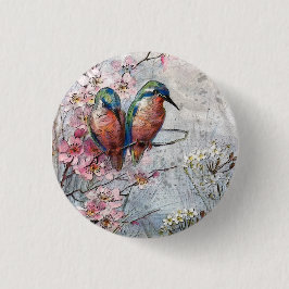 夜食を待っているカワセミ 缶バッジ