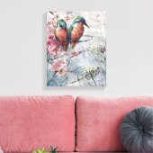 夜食を待つカワセアニドリイラストレーション キャンバスプリント (インサイチュ (リビング))