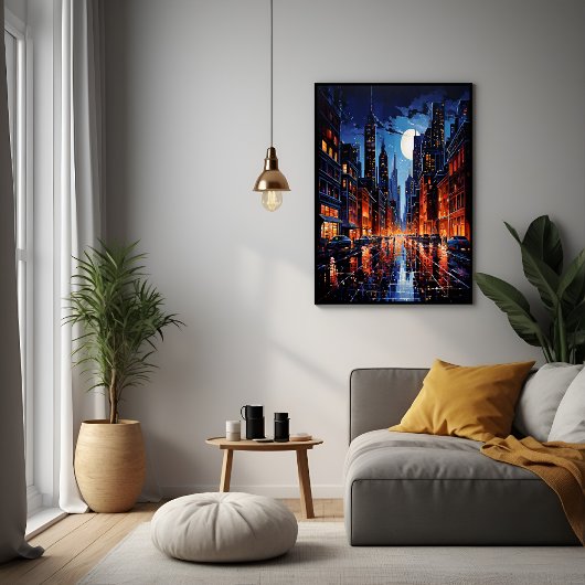 夜鮮やかの街並み ポスター