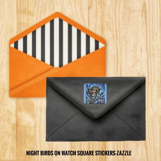 夜鳥の見張り スクエアシール