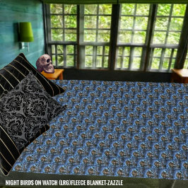 夜鳥の見張り フリースブランケット