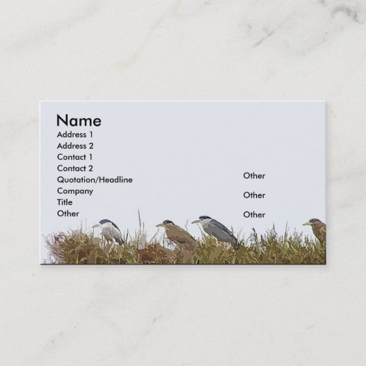 夜鷲の名刺 名刺 (正面)